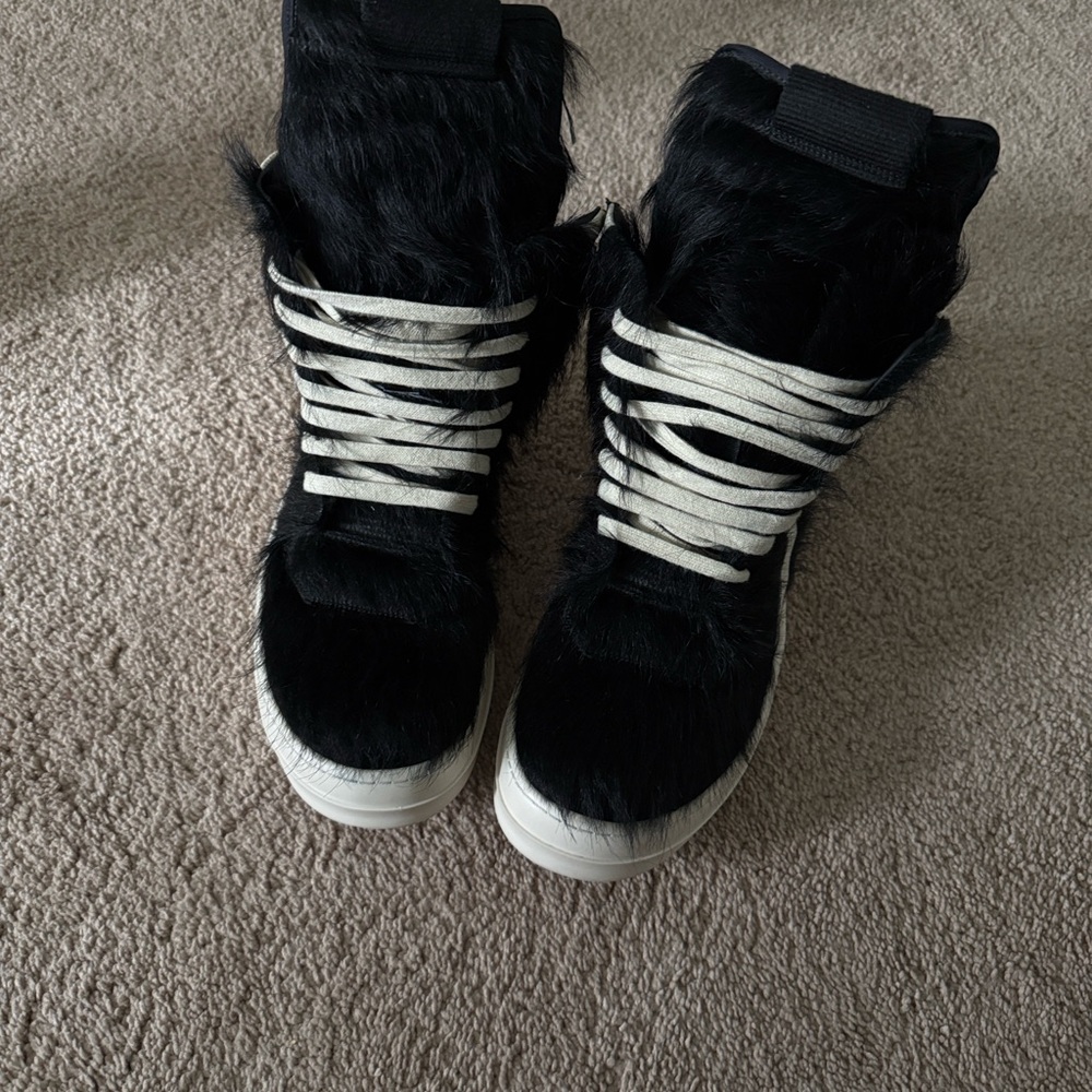 Rick Owens Pony Hair Geobaskets  Shoes